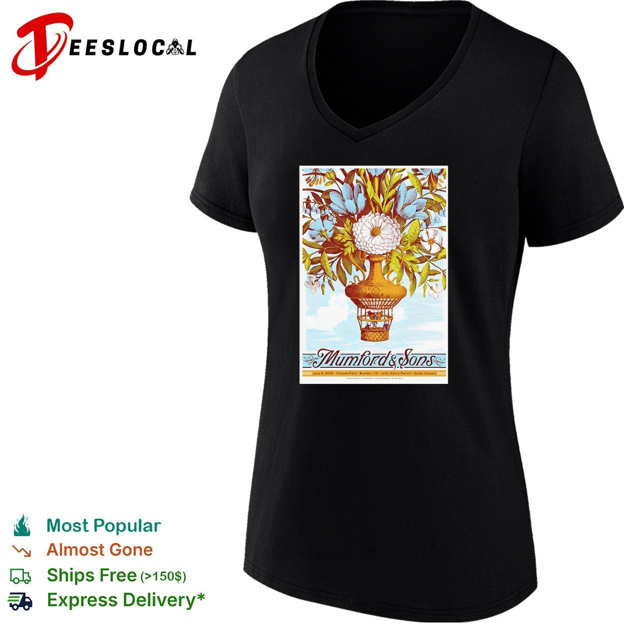 Mumford and Sons Folsom Field Boulder CO June 6 2026 Sierra Ferrell Dylan Gossett shirt