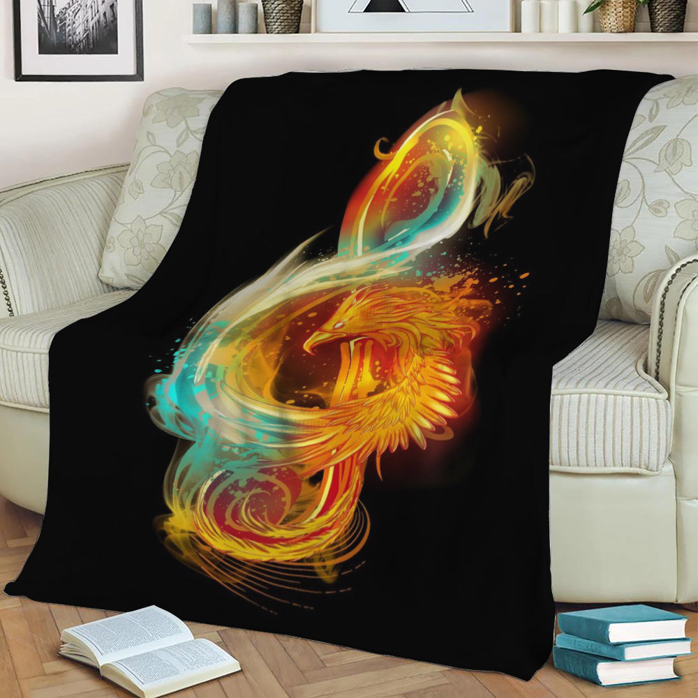 Music Reborn Fleece Throw Blanket