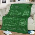 Mustang Bullitt 2019 Fleece Throw Blanket