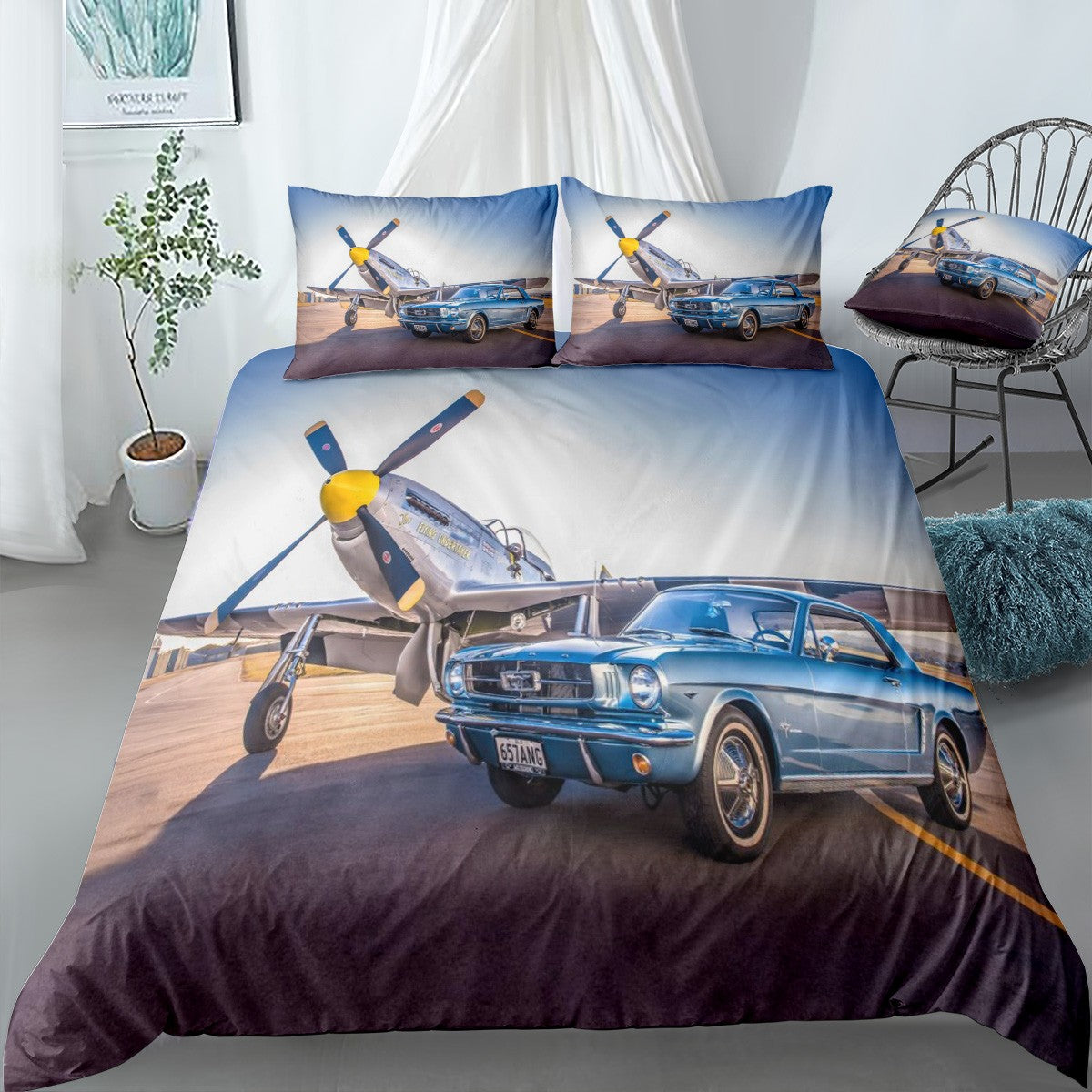 Mustang Days Bedding Set (Duvet Cover & Pillow Shams)