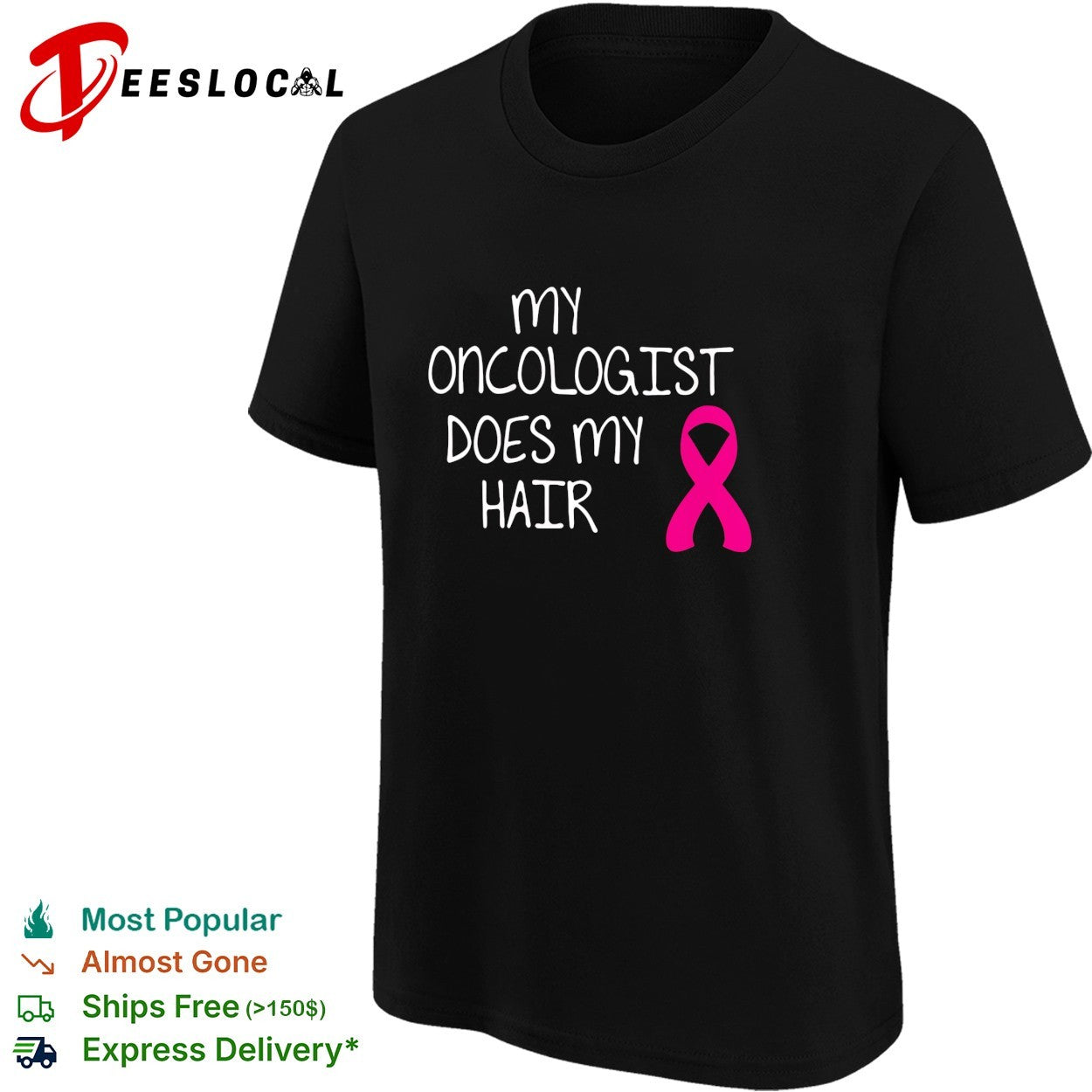 My oncologist does my hair breast cancer awareness humor shirt