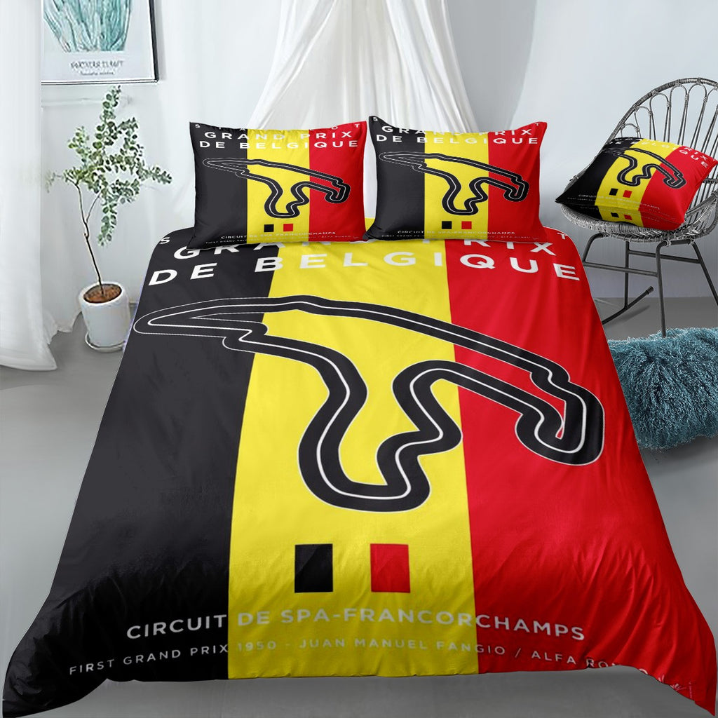My F1 SPA Race Track Bedding Set (Duvet Cover & Pillow Shams)