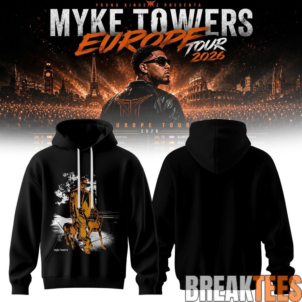 Myke Towers Noir PortAWit Hoodie