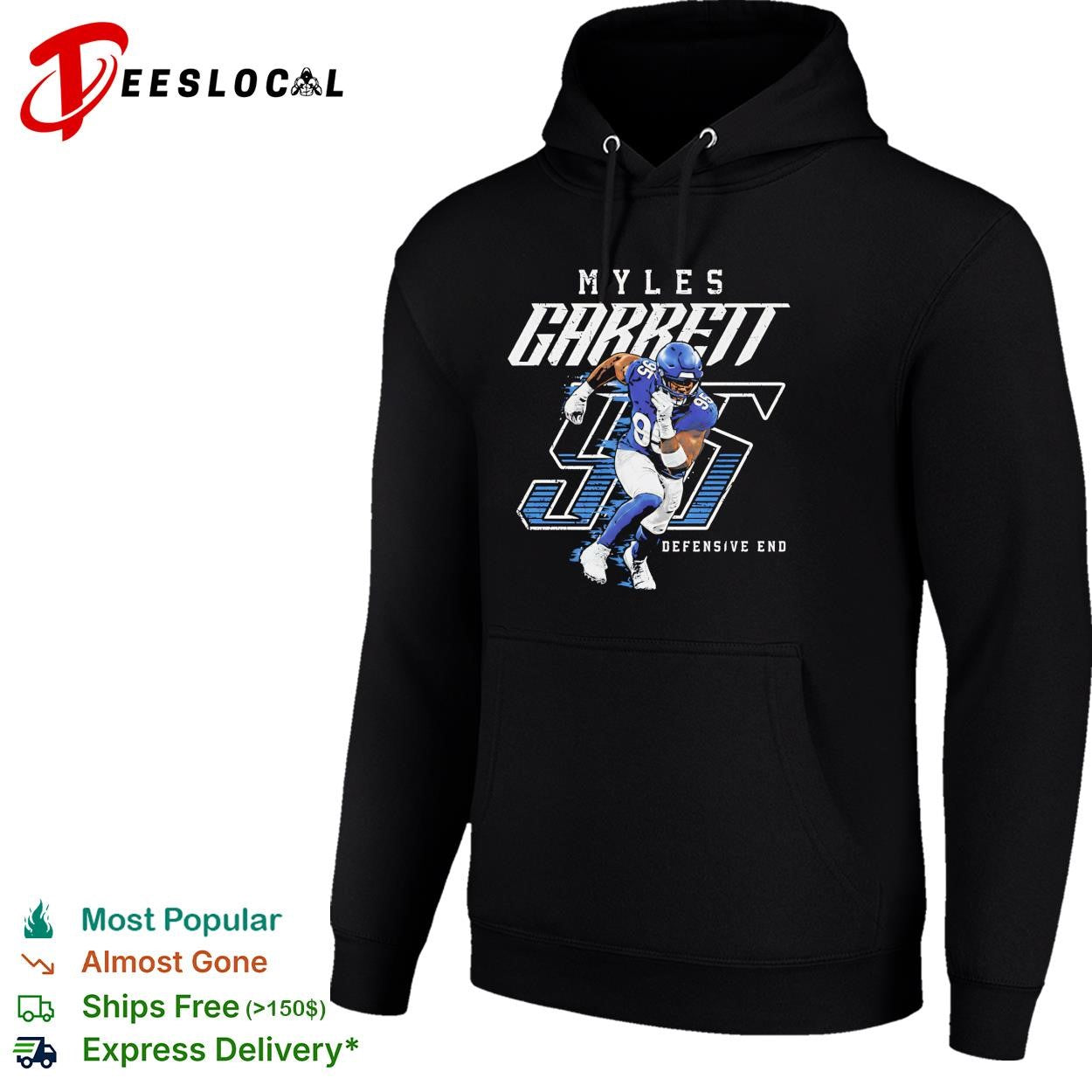 Myles Garrett 95 Cleveland Browns defensive end NFL sack graphic shirt