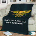 NAVY SEALS NO EASY DAY Fleece Throw Blanket