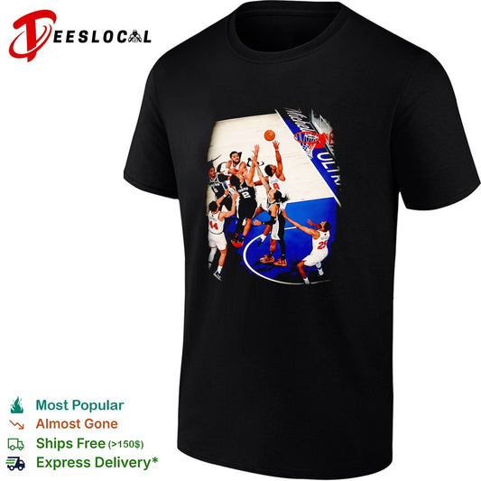 NBA basketball game Knicks Madison Square Garden action photo shirt