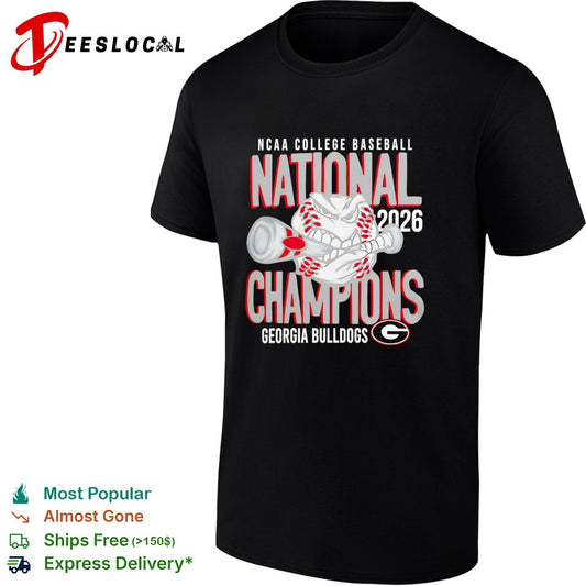 NCAA College Baseball National Champions 2026 Georgia Bulldogs shirt