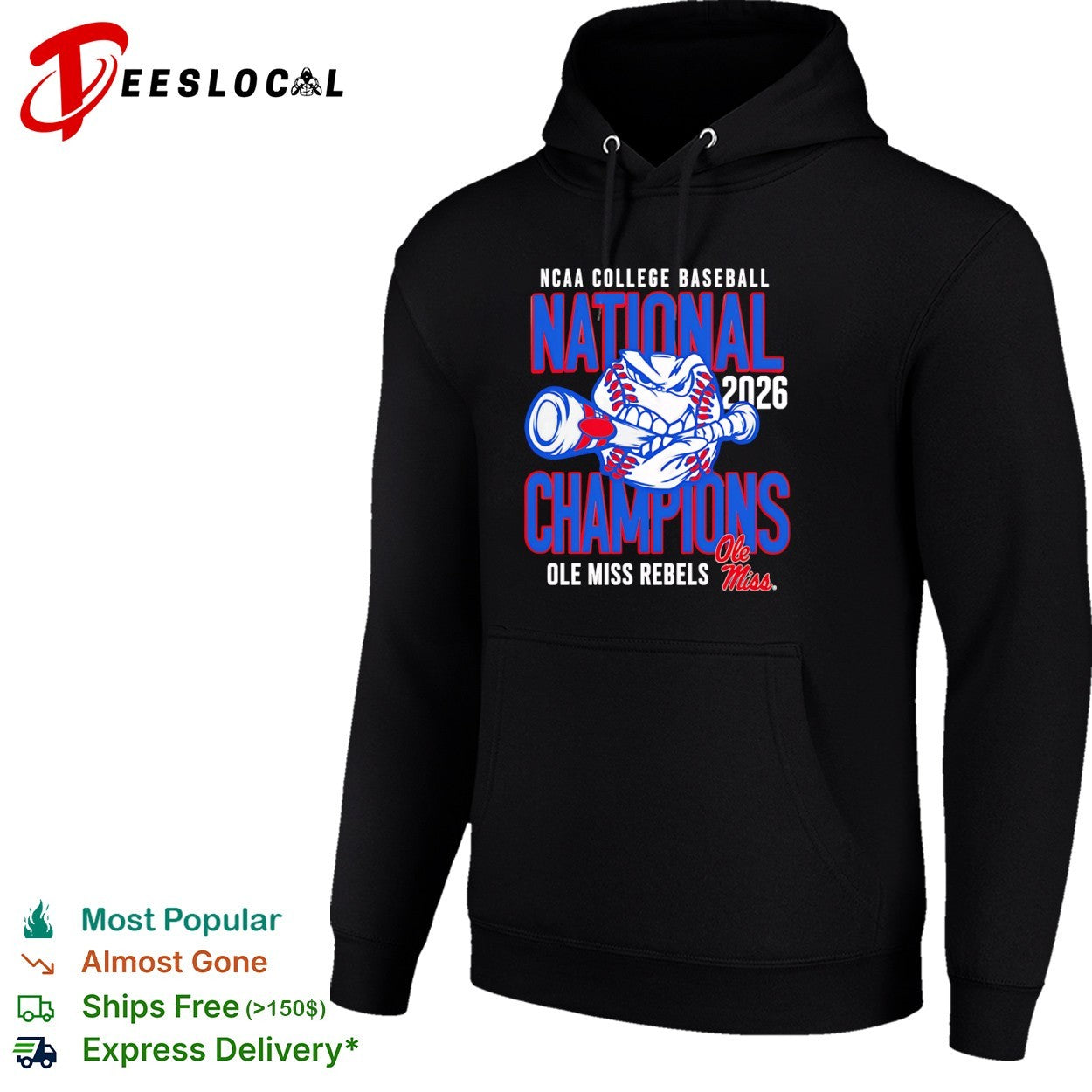 NCAA College Baseball National Champions 2026 Ole Miss Rebels shirt