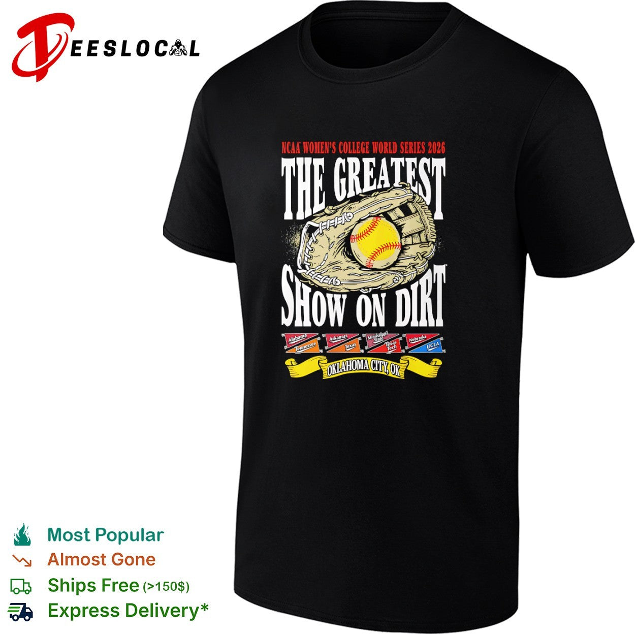 NCAA Womens College World Series 2026 The Greatest Show on Dirt Oklahoma City OK shirt