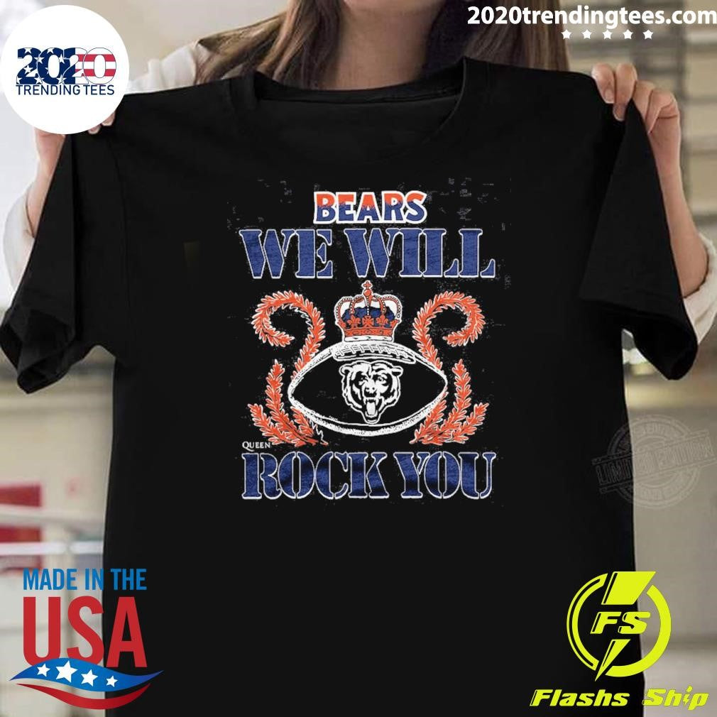 NFL 2026 Chicago Bears Homage We Will Rock You Schedule Queen Tri-Blend Shirt