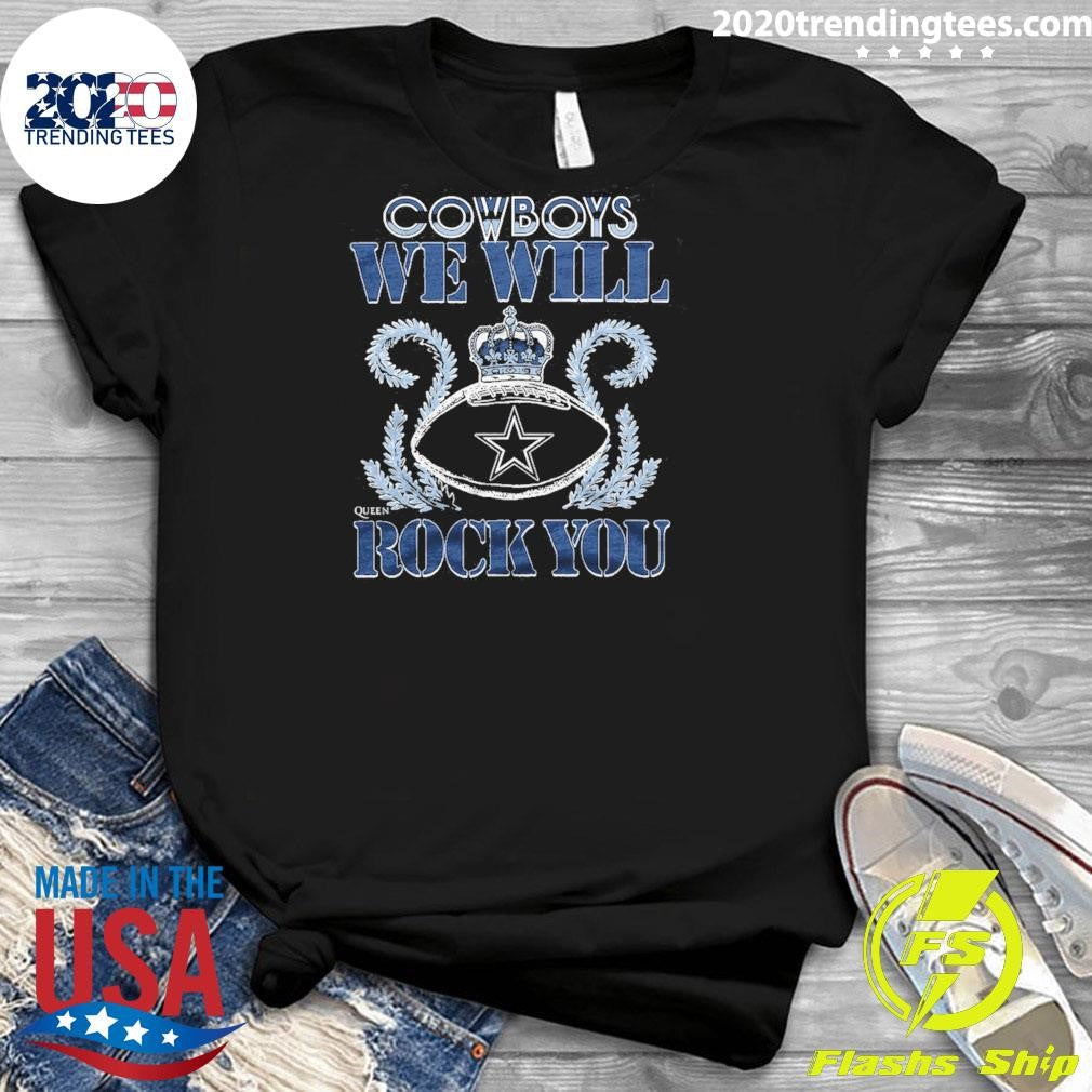 NFL 2026 Dallas Cowboys Homage We Will Rock You Schedule Queen Tri-Blend Shirt