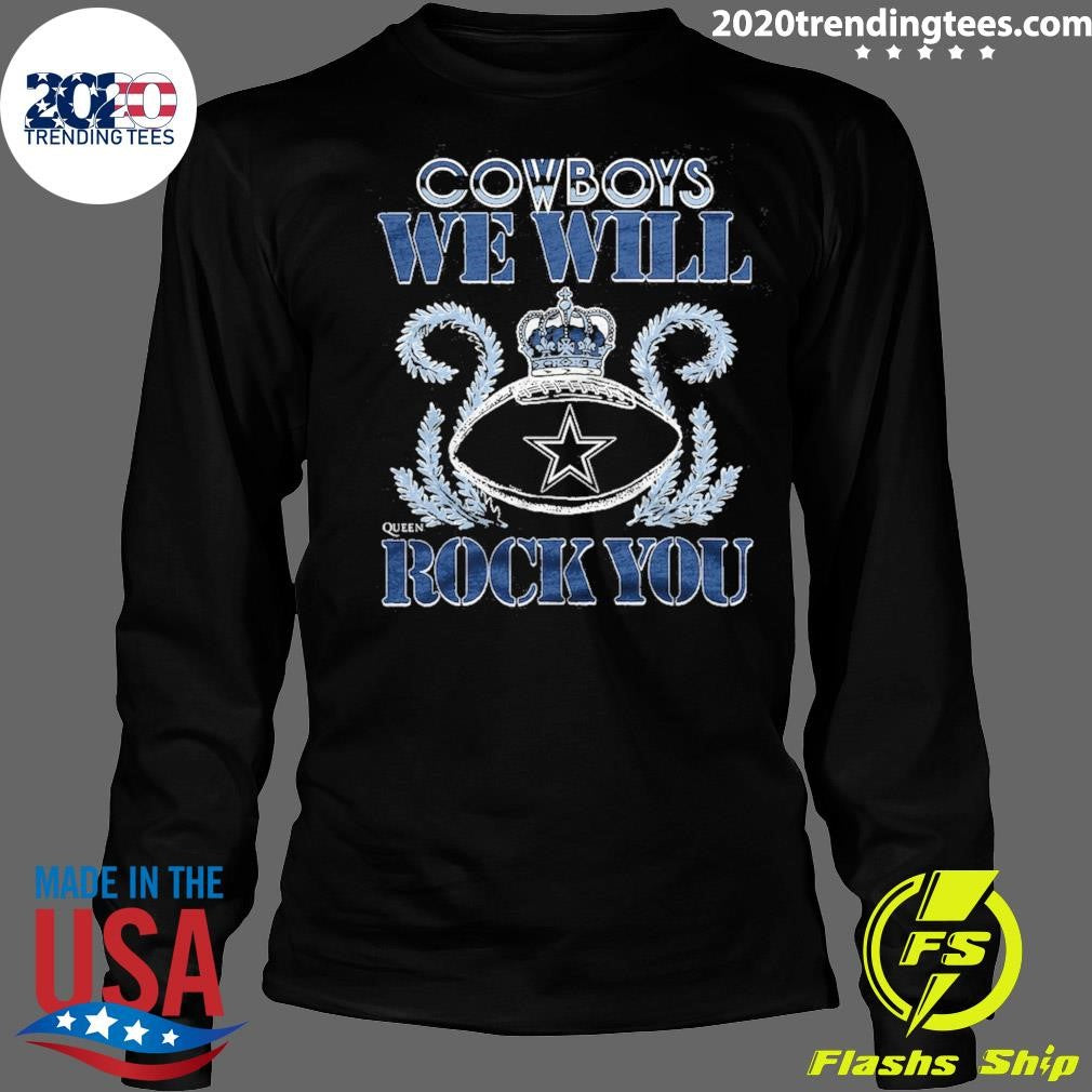 NFL 2026 Dallas Cowboys Homage We Will Rock You Schedule Queen Tri-Blend Shirt