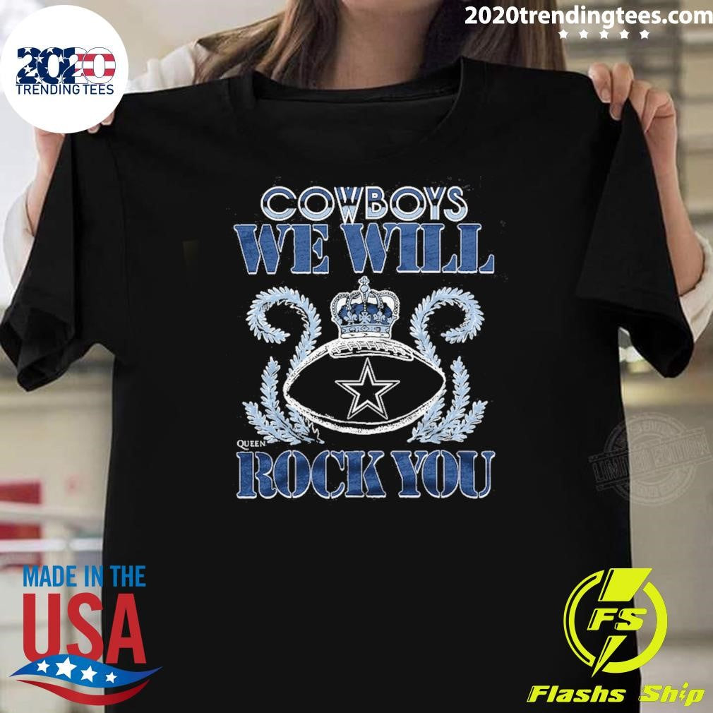 NFL 2026 Dallas Cowboys Homage We Will Rock You Schedule Queen Tri-Blend Shirt