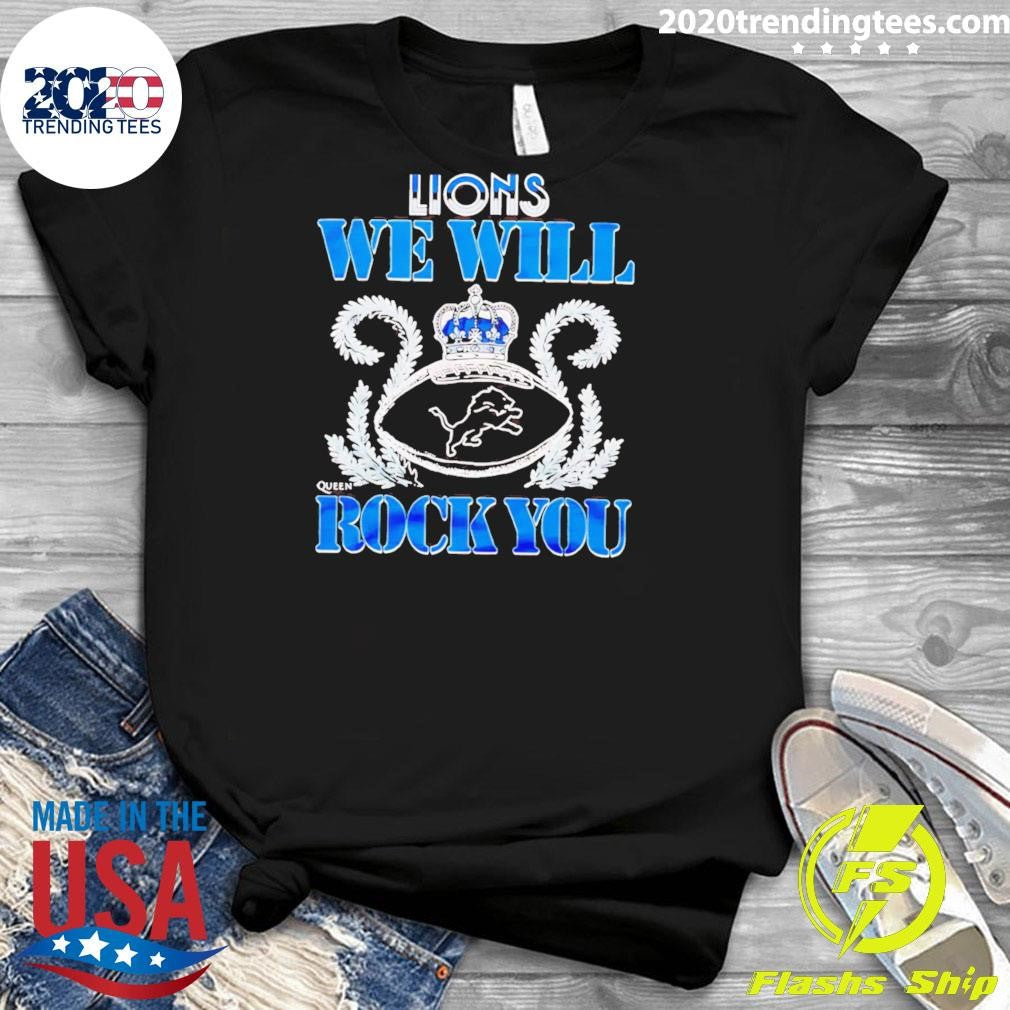 NFL 2026 Detroit Lions Homage We Will Rock You Schedule Queen Tri-Blend Shirt