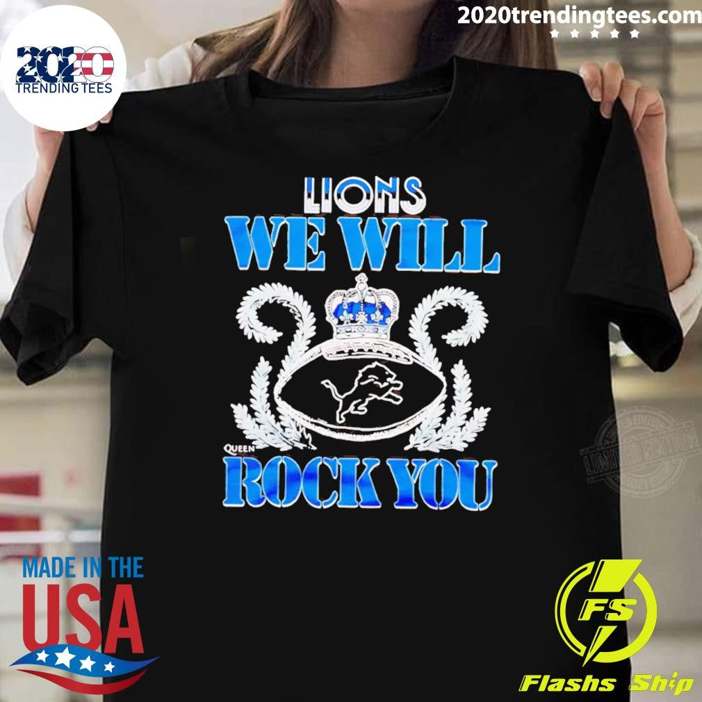 NFL 2026 Detroit Lions Homage We Will Rock You Schedule Queen Tri-Blend Shirt