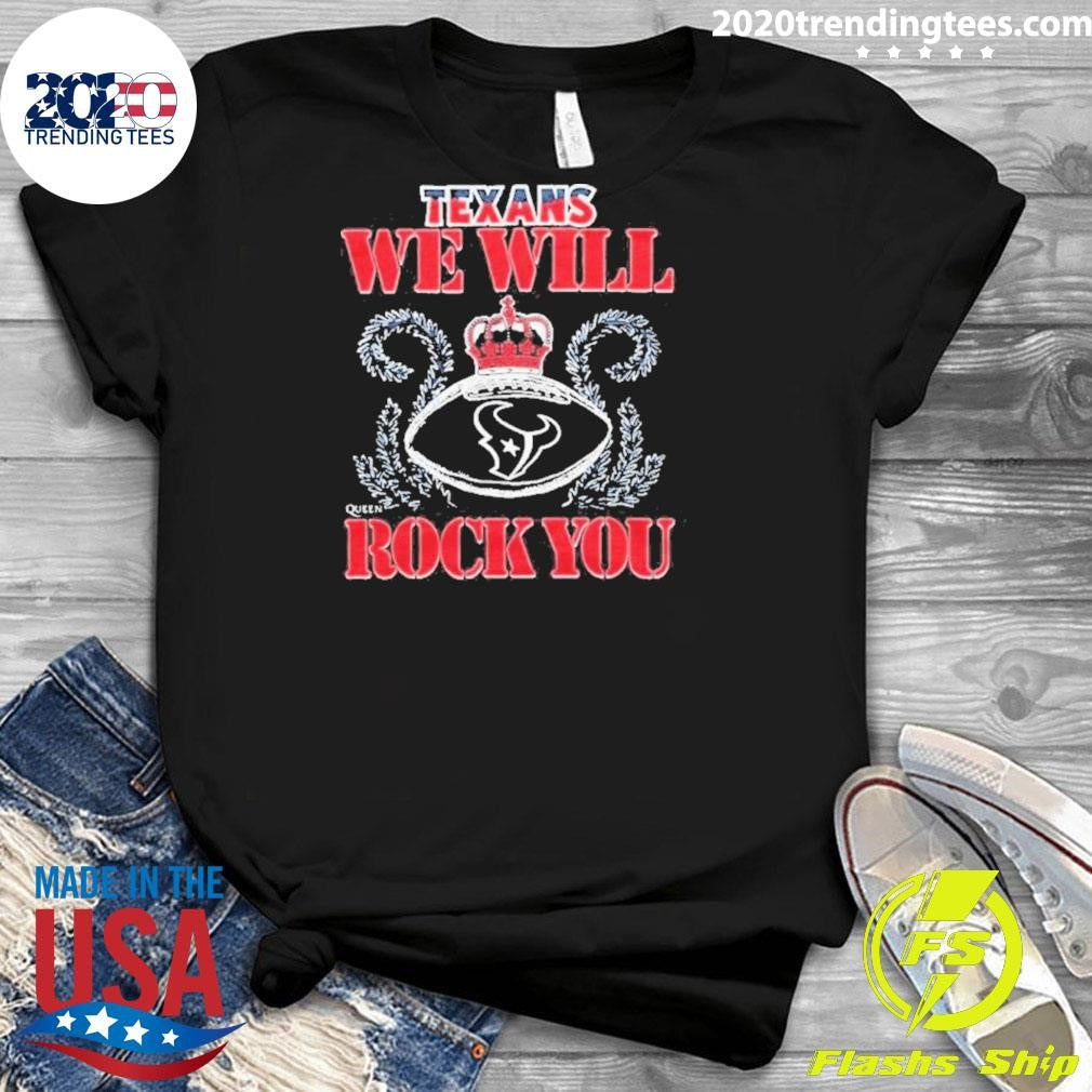 NFL 2026 Houston Texans Homage We Will Rock You Schedule Queen Tri-Blend Shirt