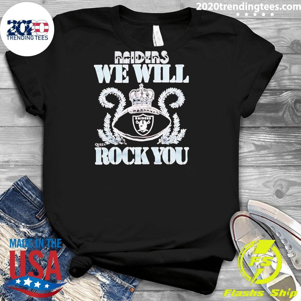 NFL 2026 Las Vegas Raiders Homage We Will Rock You Schedule Queen Tri-Blend Shirt