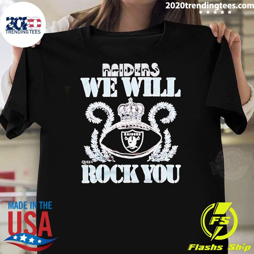 NFL 2026 Las Vegas Raiders Homage We Will Rock You Schedule Queen Tri-Blend Shirt
