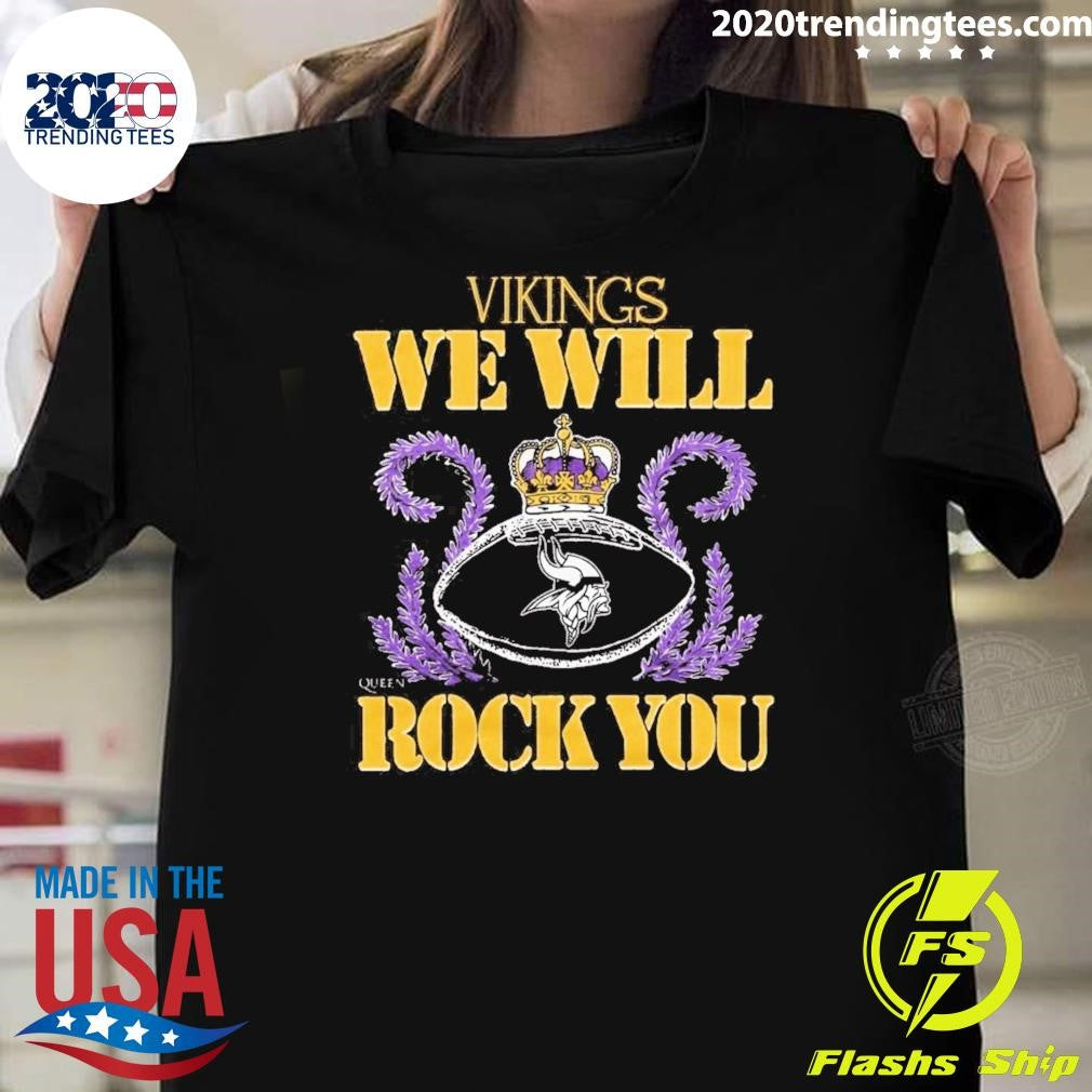 NFL 2026 Minnesota Vikings Homage We Will Rock You Schedule Queen Tri-Blend Shirt