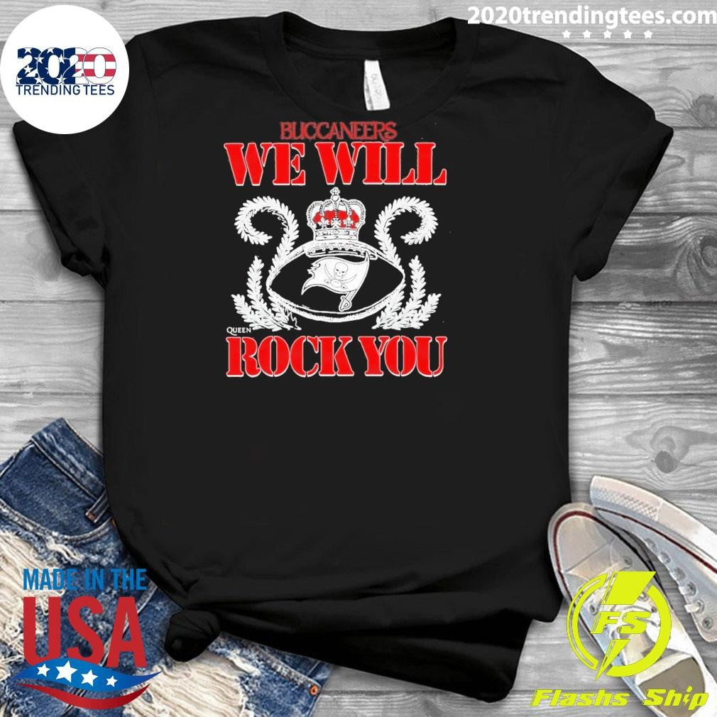 NFL 2026 Tampa Bay Buccaneers Homage We Will Rock You Schedule Queen Tri-Blend Shirt