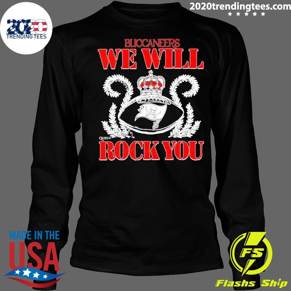 NFL 2026 Tampa Bay Buccaneers Homage We Will Rock You Schedule Queen Tri-Blend Shirt