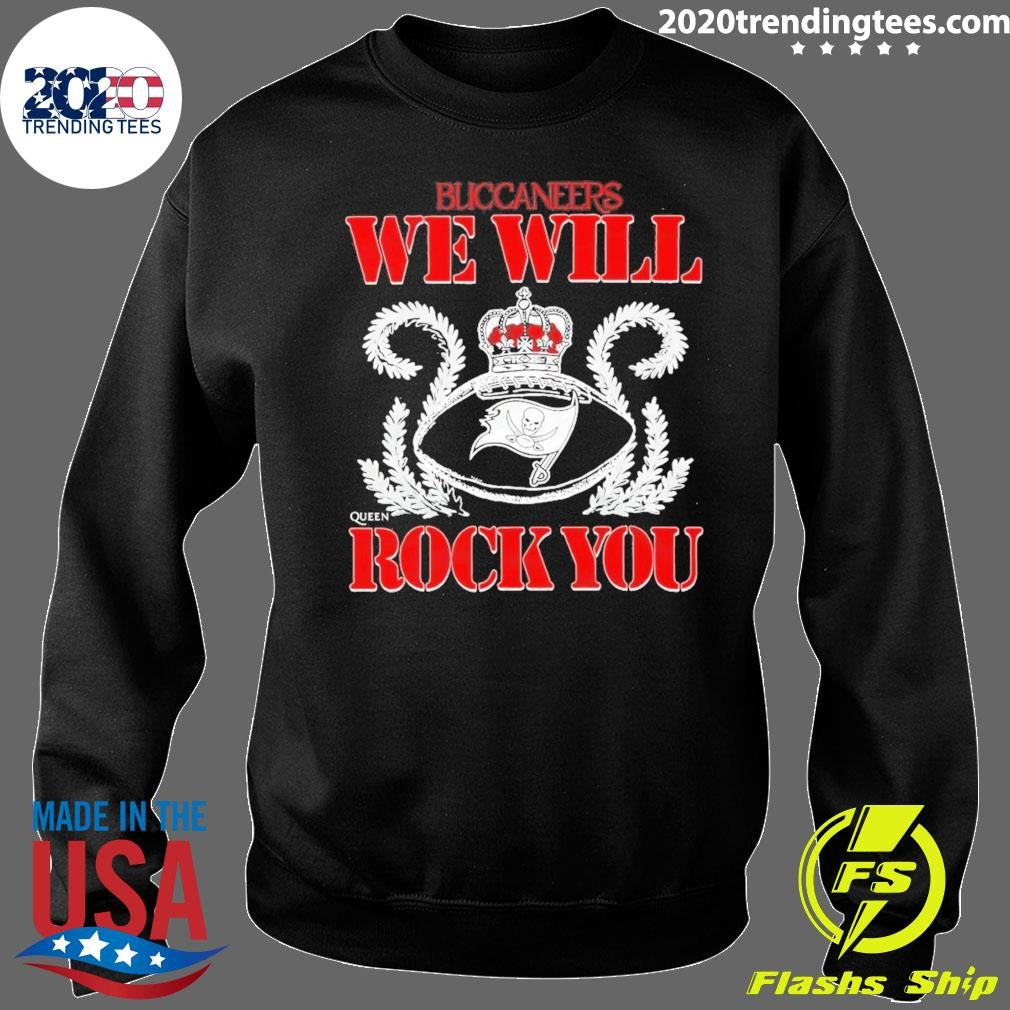NFL 2026 Tampa Bay Buccaneers Homage We Will Rock You Schedule Queen Tri-Blend Shirt