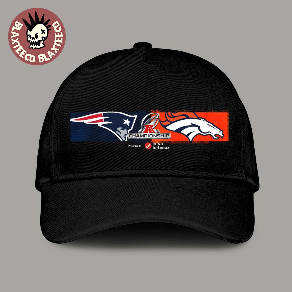 NFL AFC Championship 2026 Matchup New England Patriots Vs Denver Broncos Logo Classic Cap Hat Snapback