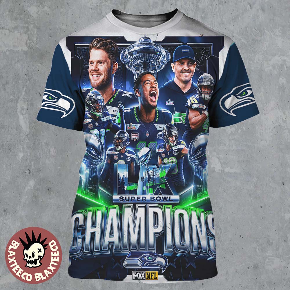NFL Super Bowl LX Champions 2026 Seattle Seahawks All Over Print Shirt
