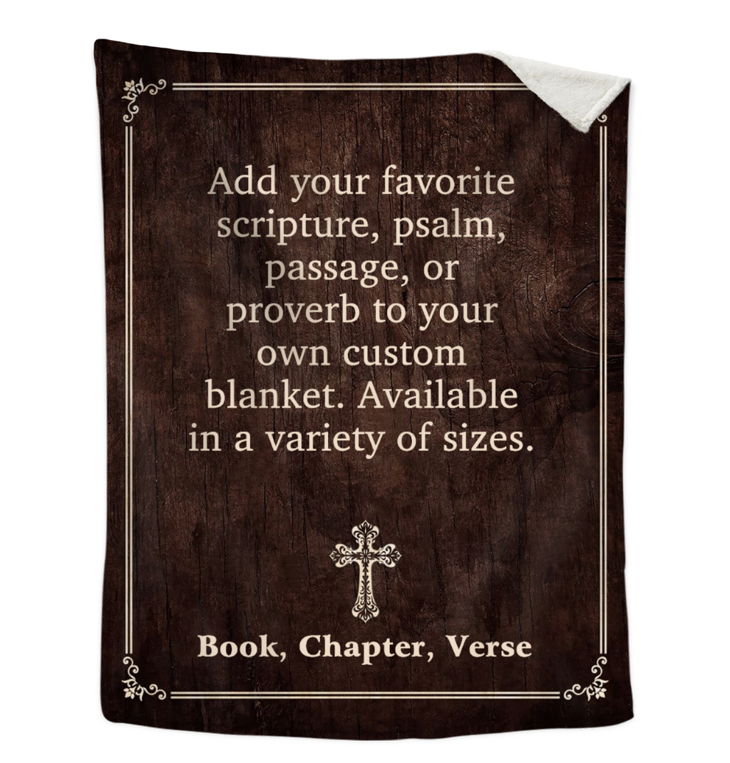 Custom Scripture Verse Blanket, Christian Bible Verse Throw Blanket, Personalized Scripture Gift, Religious Blanket, Church Gift