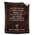 Custom Scripture Verse Blanket, Christian Bible Verse Throw Blanket, Personalized Scripture Gift, Religious Blanket, Church Gift