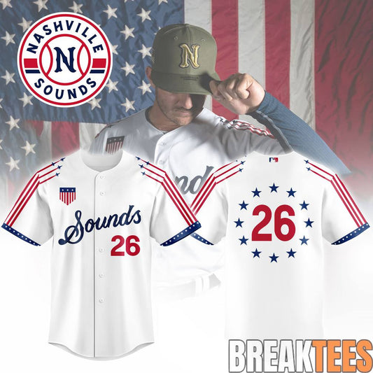 Nashville Sounds Military Appreciation Custom Jersey