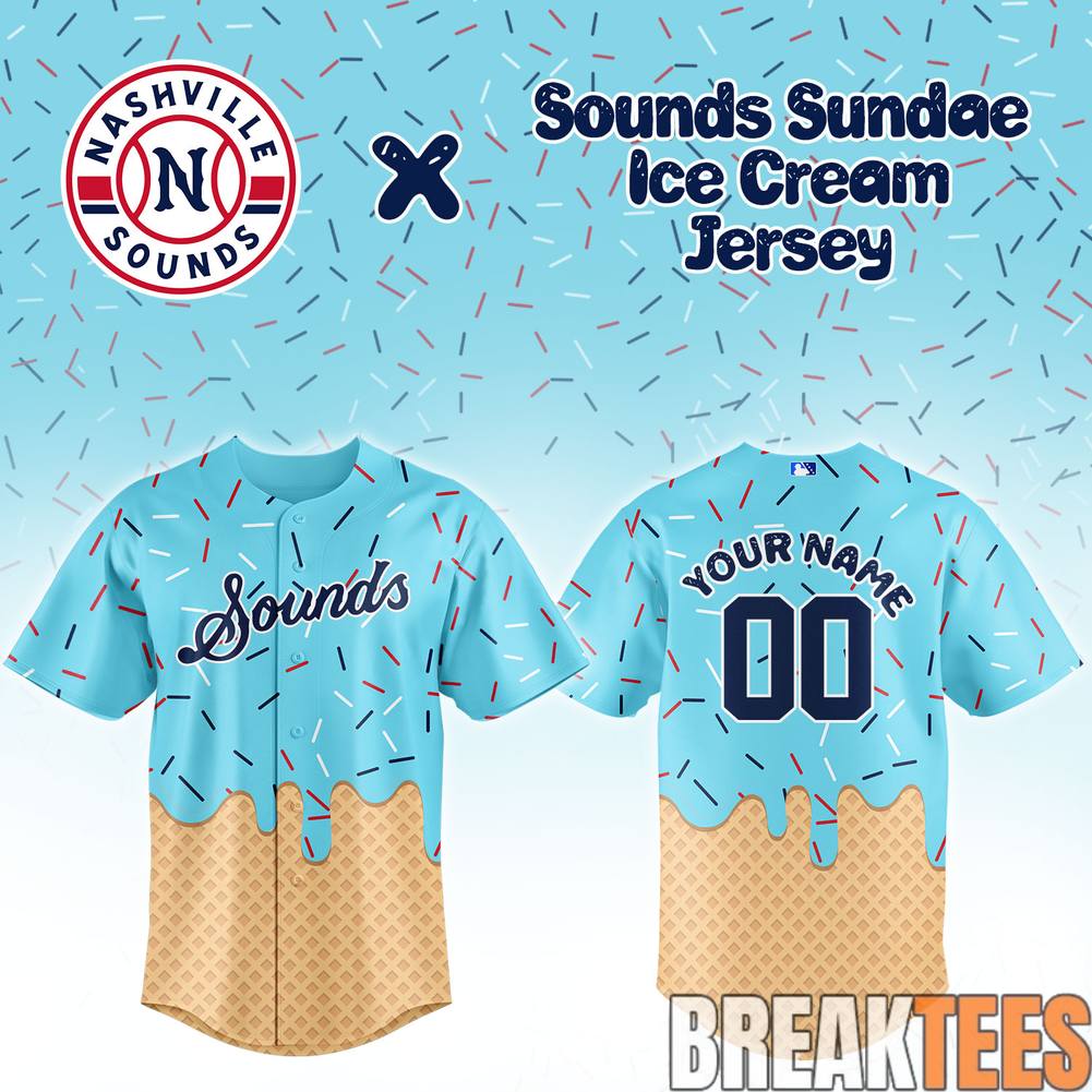 Nashville Sounds Sundae Night Ice Cream Custom Jersey