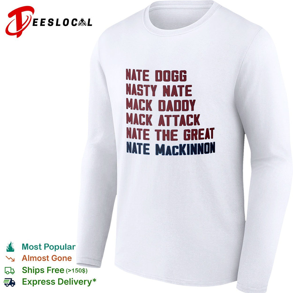 Nate MacKinnon Colorado Avalanche nickname list real NHL hockey players shirt
