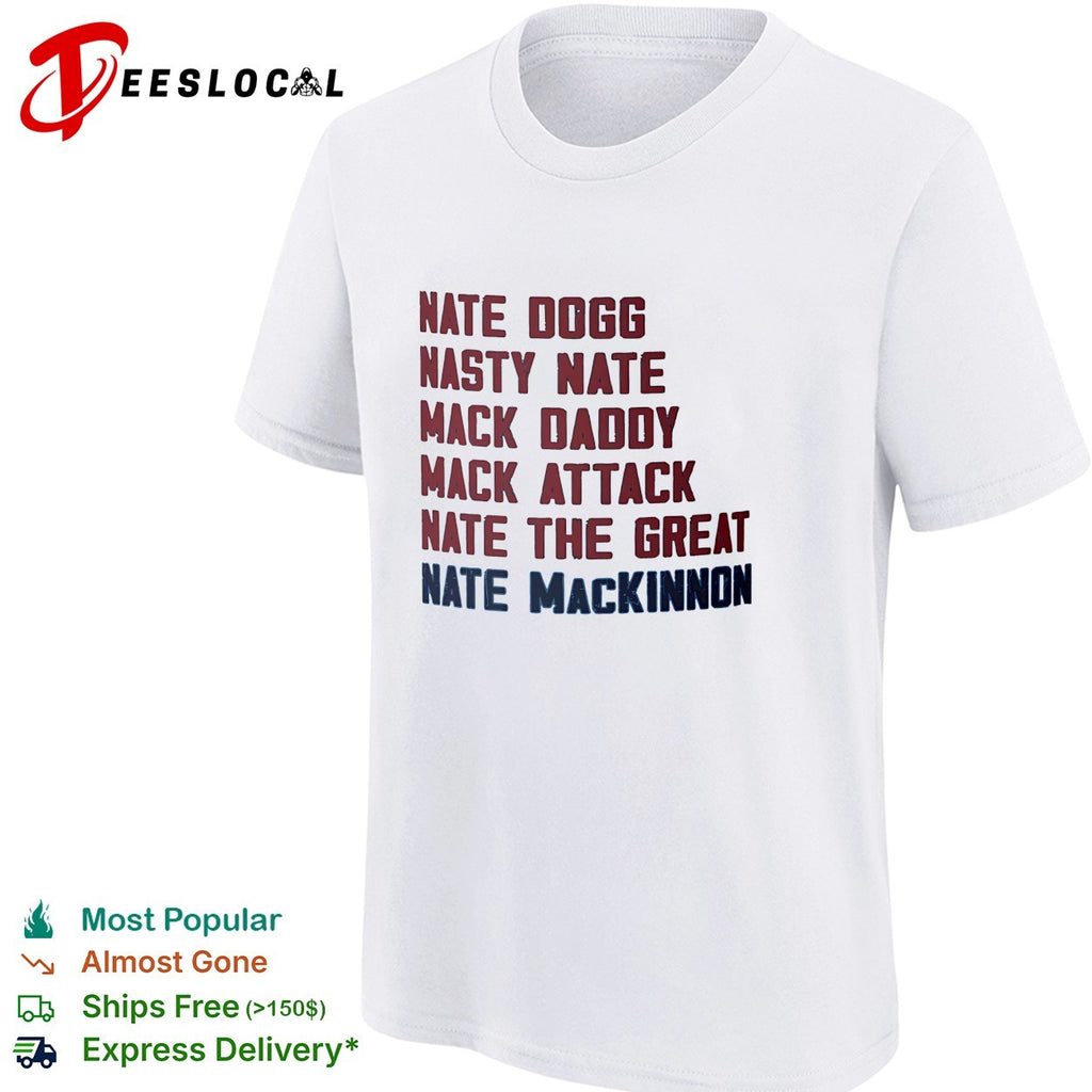 Nate MacKinnon Colorado Avalanche nickname list real NHL hockey players shirt