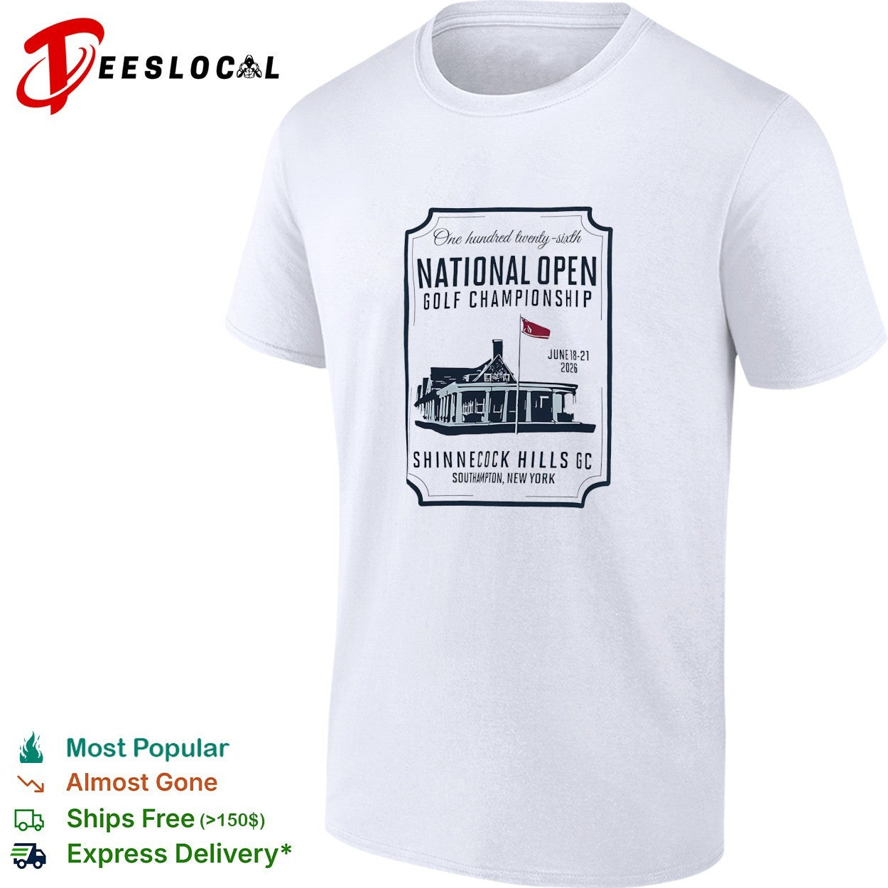National Open Golf Championship Shinnecock Hills clubhouse shirt
