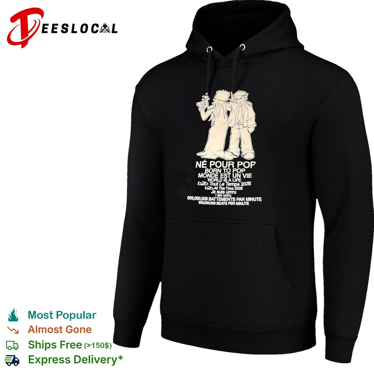 Ne pour pop born to pop monde est un vie world is a life umru 909 beats shirt