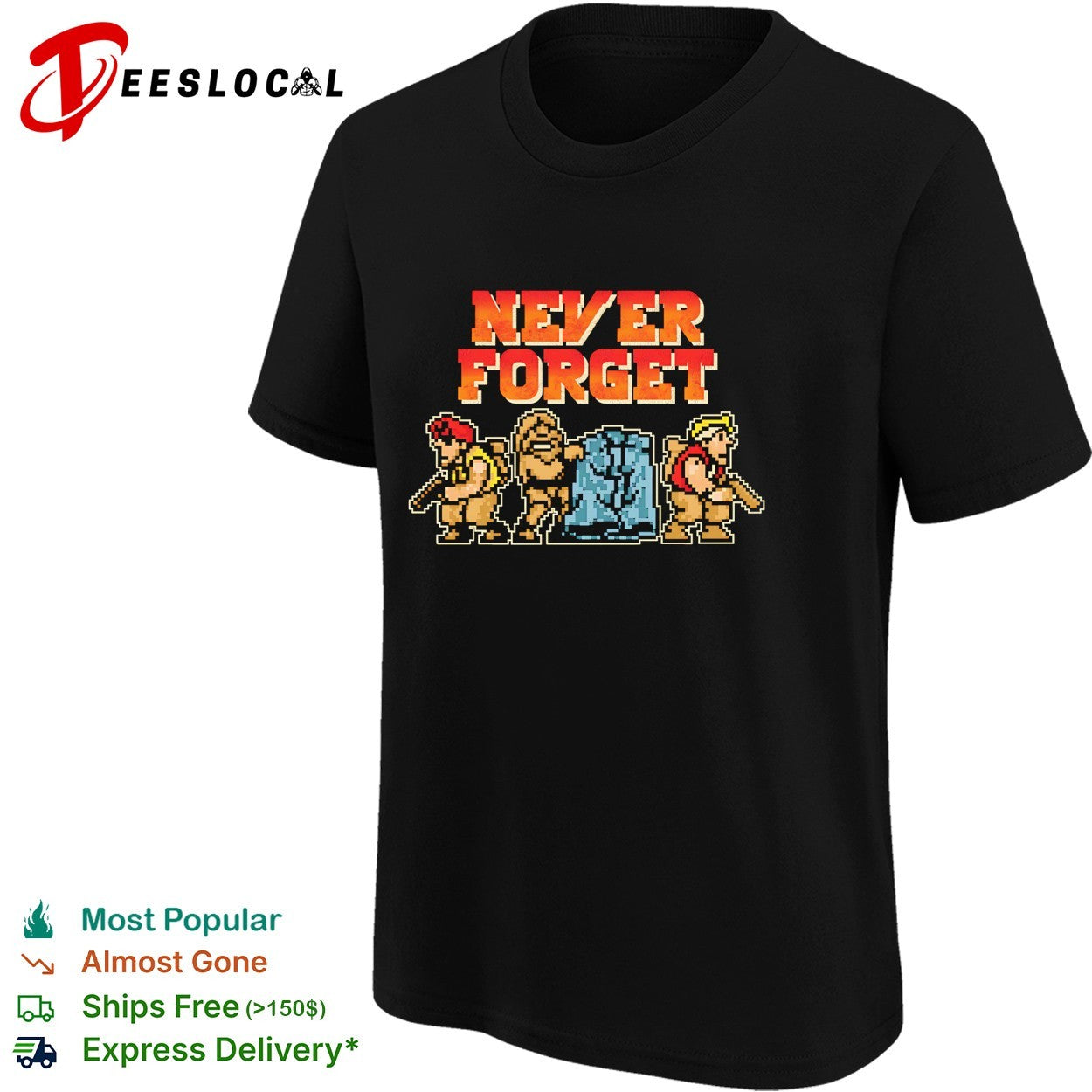 Never Forget Metal Slug pixel shirt