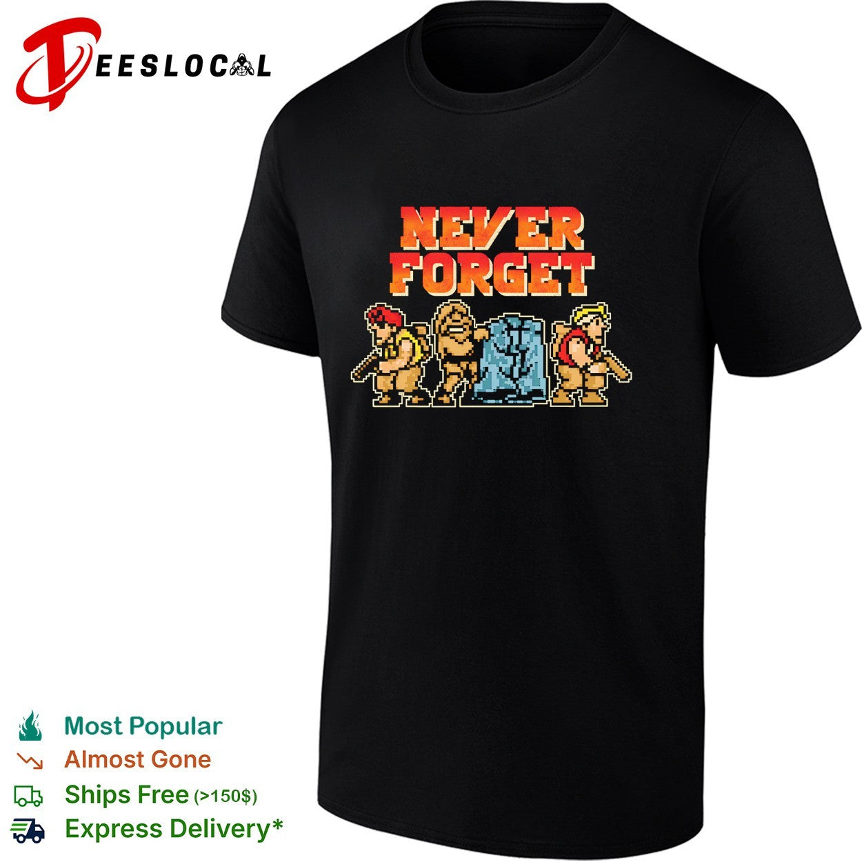 Never Forget Metal Slug pixel shirt
