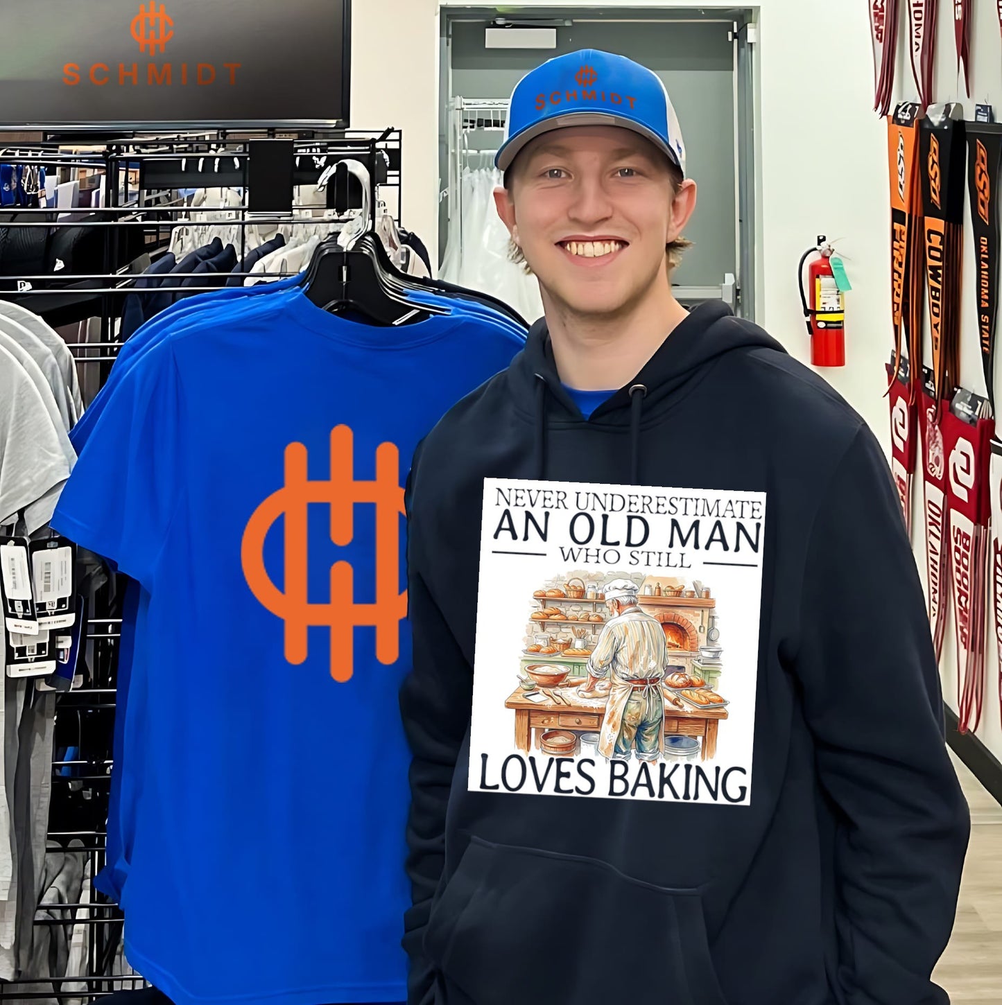 Never underestimate an old man who still loves baking shirt