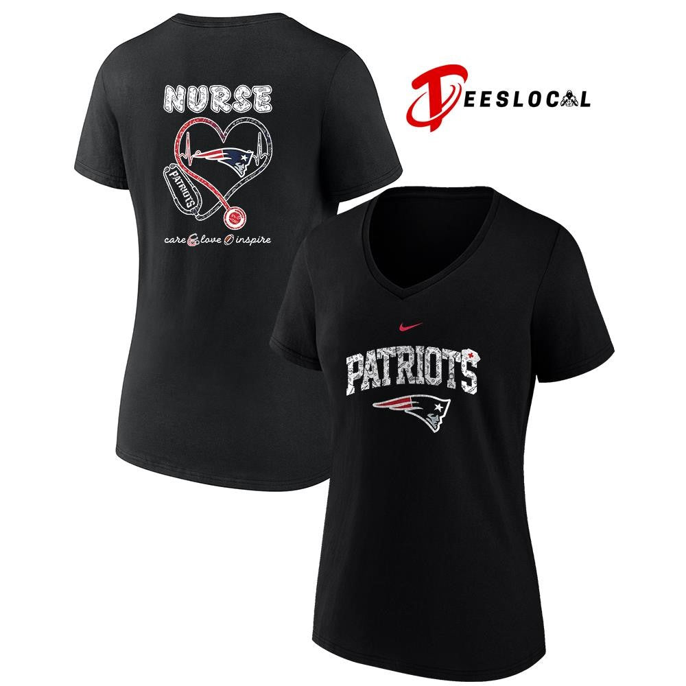 New England Patriots x Nurse care love inspire logo shirt