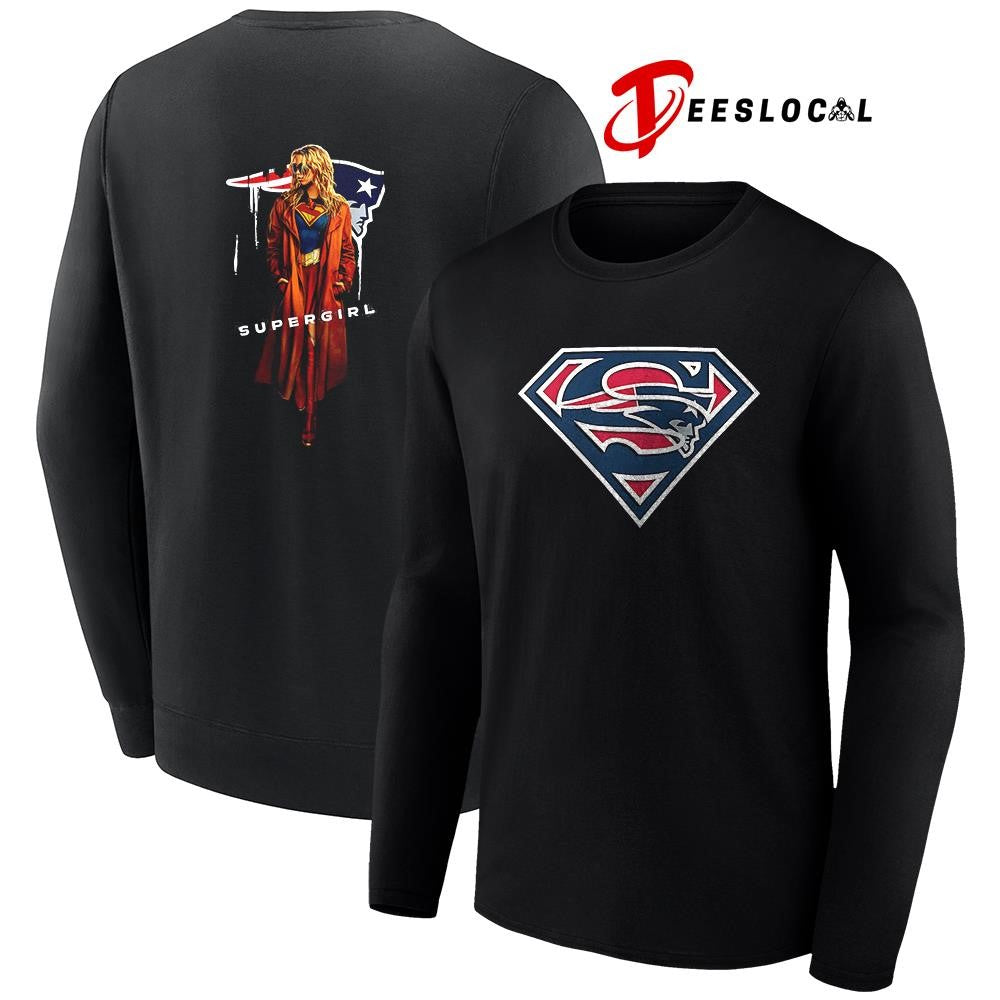 New England Patriots x Supergirl graphic shirt