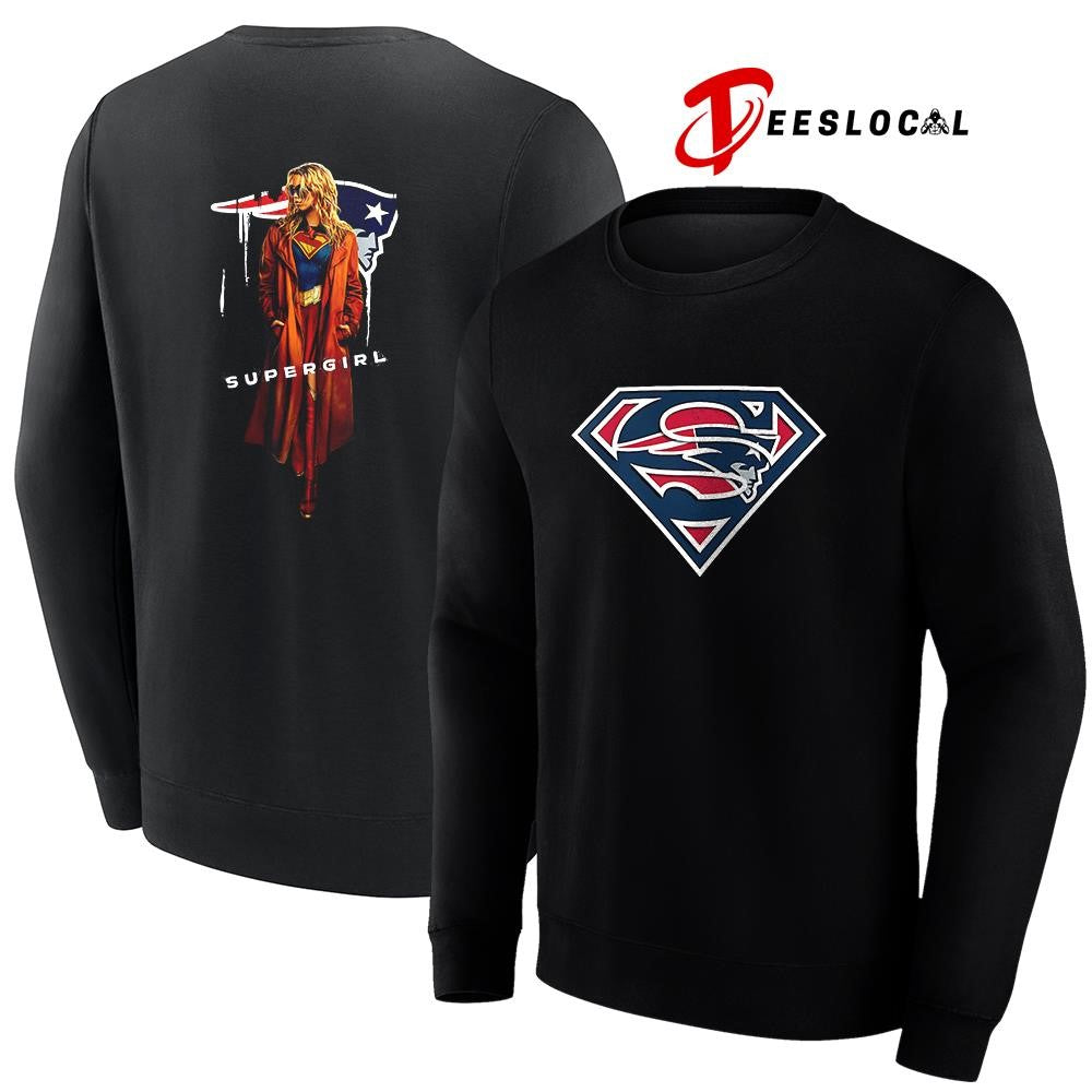 New England Patriots x Supergirl graphic shirt