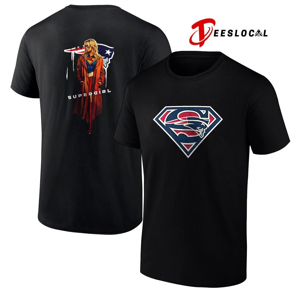 New England Patriots x Supergirl graphic shirt