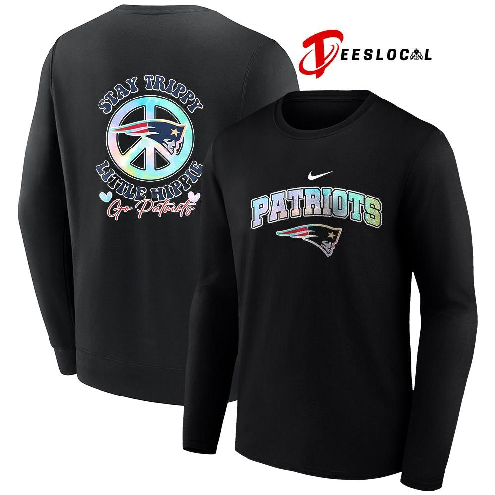 New England Patriots x stay trippy little Hippie logo shirt