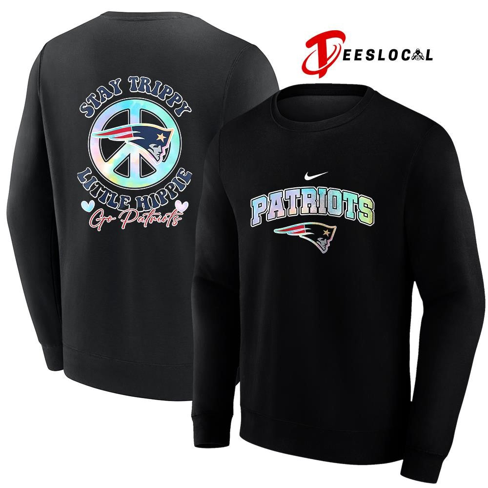 New England Patriots x stay trippy little Hippie logo shirt