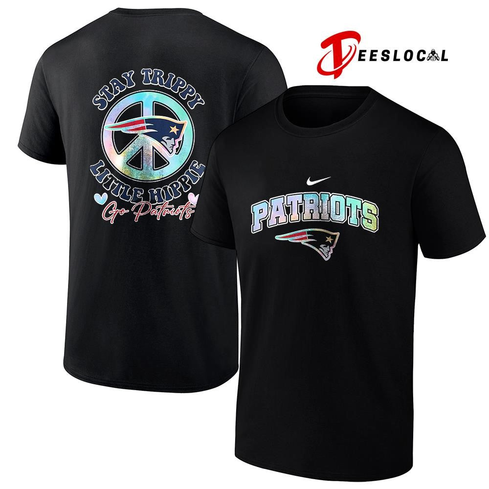 New England Patriots x stay trippy little Hippie logo shirt