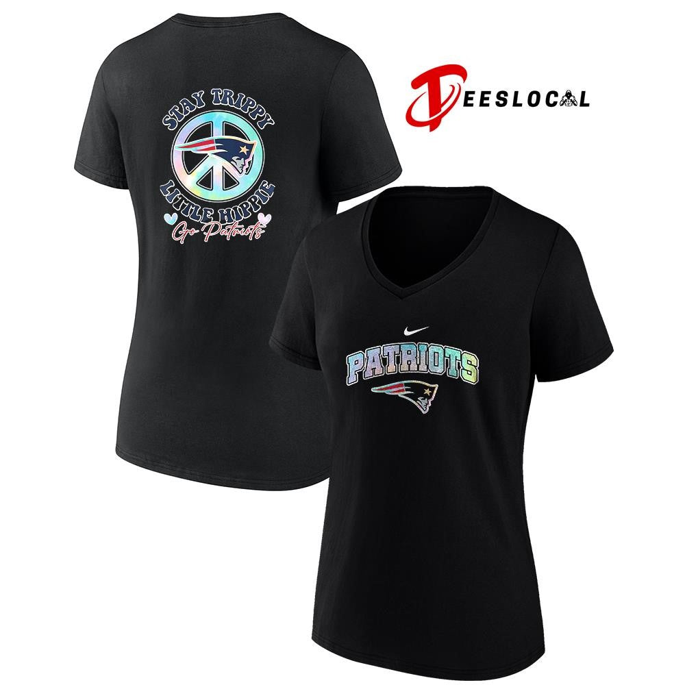 New England Patriots x stay trippy little Hippie logo shirt