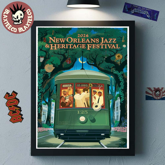 New Orleans Jazz And Heritage Festival 2026 125th Anniversary Of Louis Armstrong 125 Streetcar Home Decor Poster Canvas