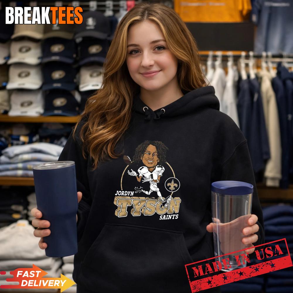 New Orleans Saints Jordyn Tyson NFL caricature T-Shirt
