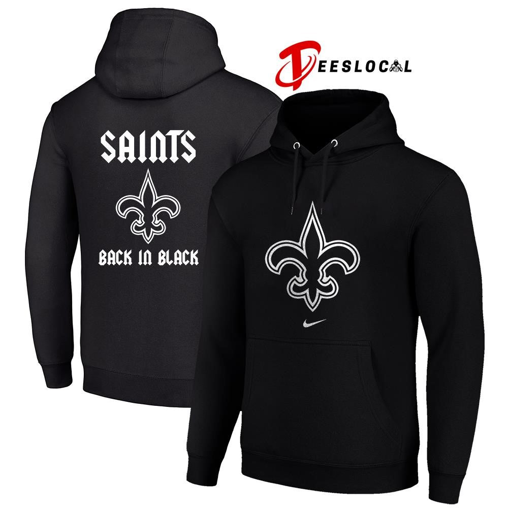 New Orleans Saints back in black logo shirt